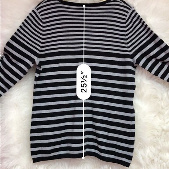 Faded Glory 1X striped half-button up sweater - Picture 5 of 8